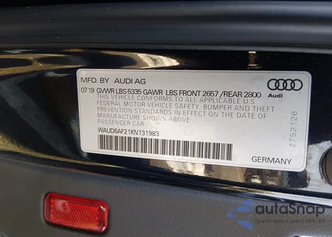 2019 Audi A6 45 Premium z USA, uszkodzony, nr VIN WAUD8AF21KN131983